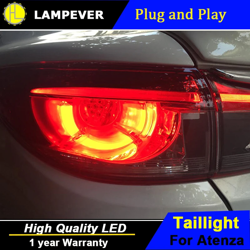 Lampever задний фонарь для Mazda 6 Atenza светодиодный светильник 2014-2016 Новинка Mazda6 DRL +