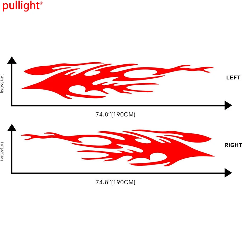 1 пара автомобильных гонок огненное пламя дверь наклейка класс графика боковые