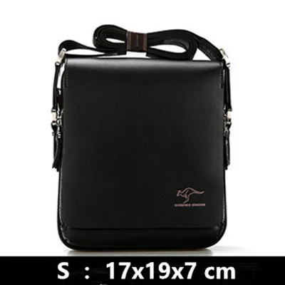 S 17x19x7 cm Дизайнерский брендовый портфель кенгуру, Мужская мягкая кожаная сумка на плечо для путешествий, деловая офисная сумка для ноутбука, сумка-мессенджер - Цвет: S 17x19x7 cm
