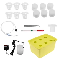 yellow 110V SJT002A небольшой 6-луночное Аэробные воды выращивания коробка для рассады посадка на балконе воды культуры коробка гидропонного выращивания коробка для посадки - Цвет: yellow 110V