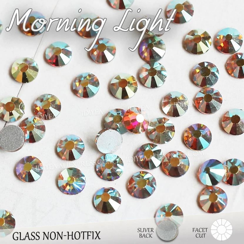 Аксессуары для ногтей Morning Light новые цветные стразы из SS3-SS30 стекла все 3d маникюра