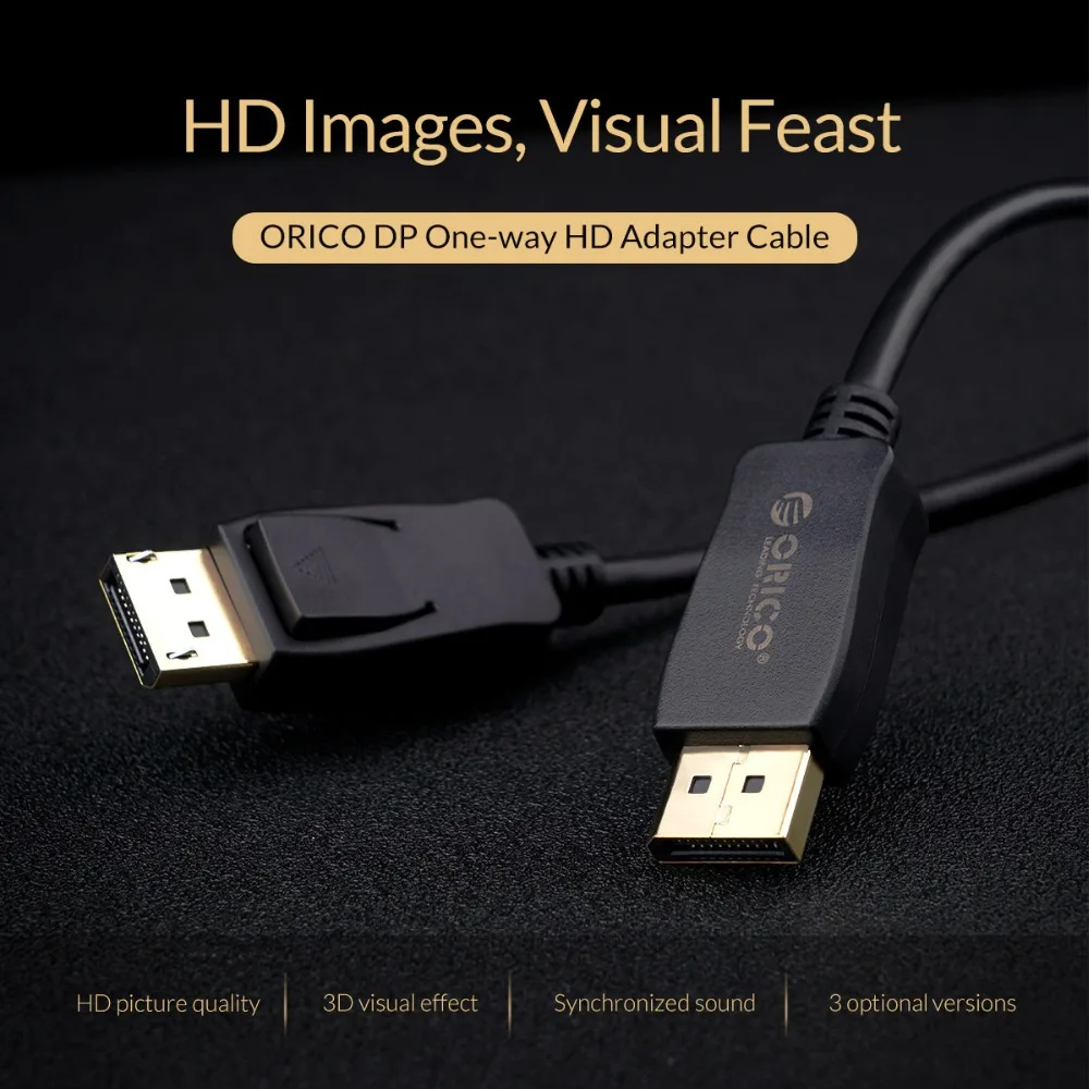 ORICO DisplayPort to DP DVI Кабель 1 2 версия 4K 30/60Hz шнур кабель для ТВ ПК ноутбука проектор