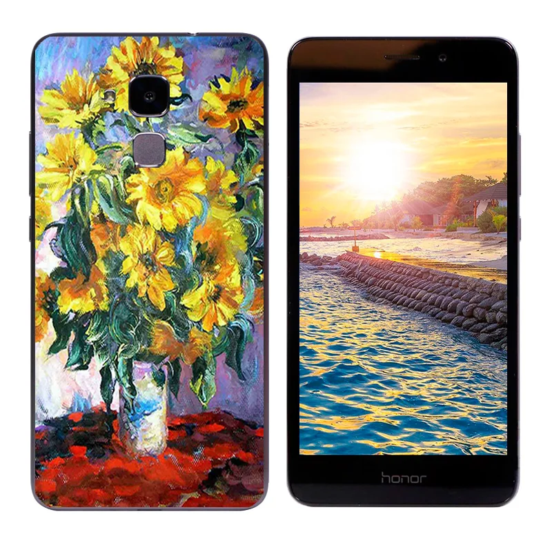 Мягкий силиконовый чехол для Huawei Honor 5C/7 Lite/GT3 5 2 дюйма с принтом кота Пейзажа C |
