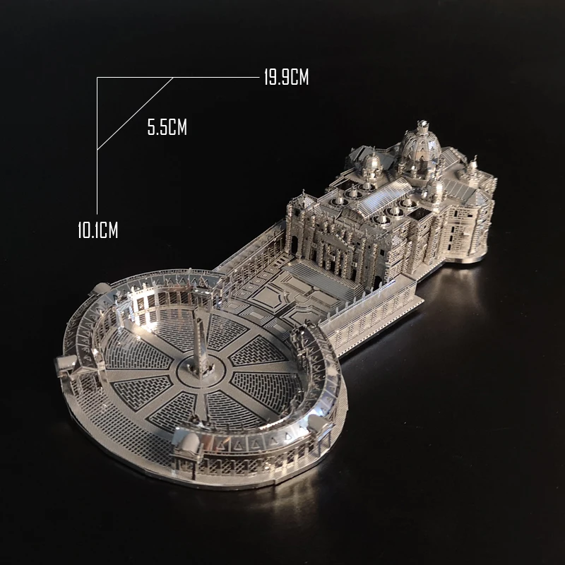 3D-пазл NANYUAN B32202 1:1000 3 листа металлическая Сборная модель в стиле базилики