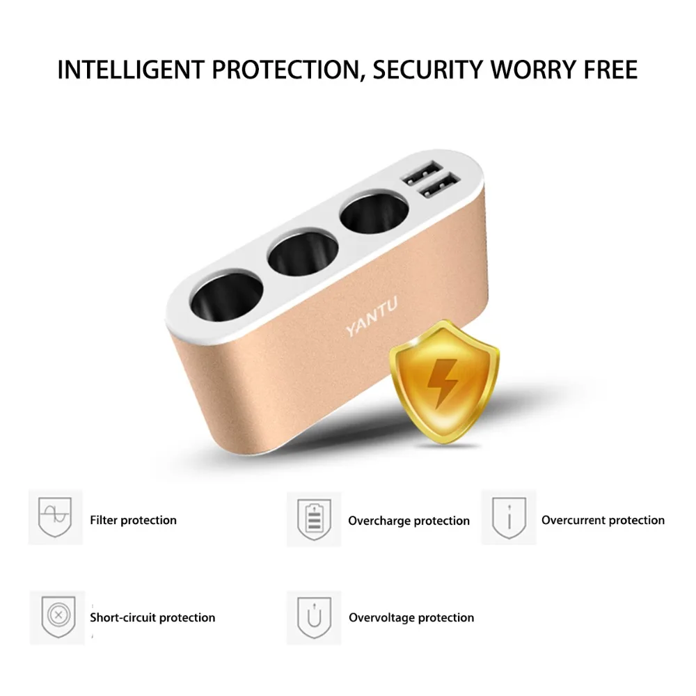Прочный двойной USB порт 5 в 3,1 а быстрое автомобильное зарядное устройство 3 слота разъем адаптера 12 В-24 В универсальная Быстрая зарядка для телефона