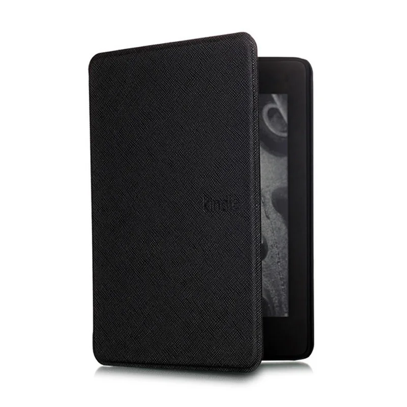 black Тонкий чехол для нового Amazon kindle paper white 4 Магнитный чехол умный защитный чехол-книжка для kindle paperwhite 4+ пленка - Цвет: black