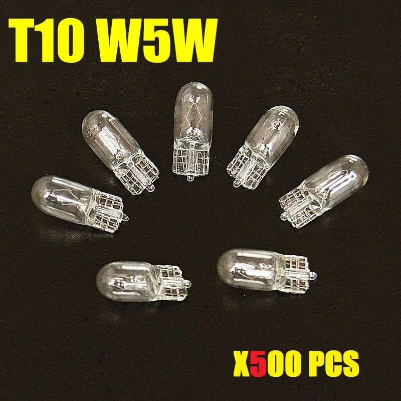 Dianshi 500 шт. T10 W5W янтарного цвета 12V 3W 194 158 на танкетке автомобильный светильник источник инструмент светильник s галогенная лампа