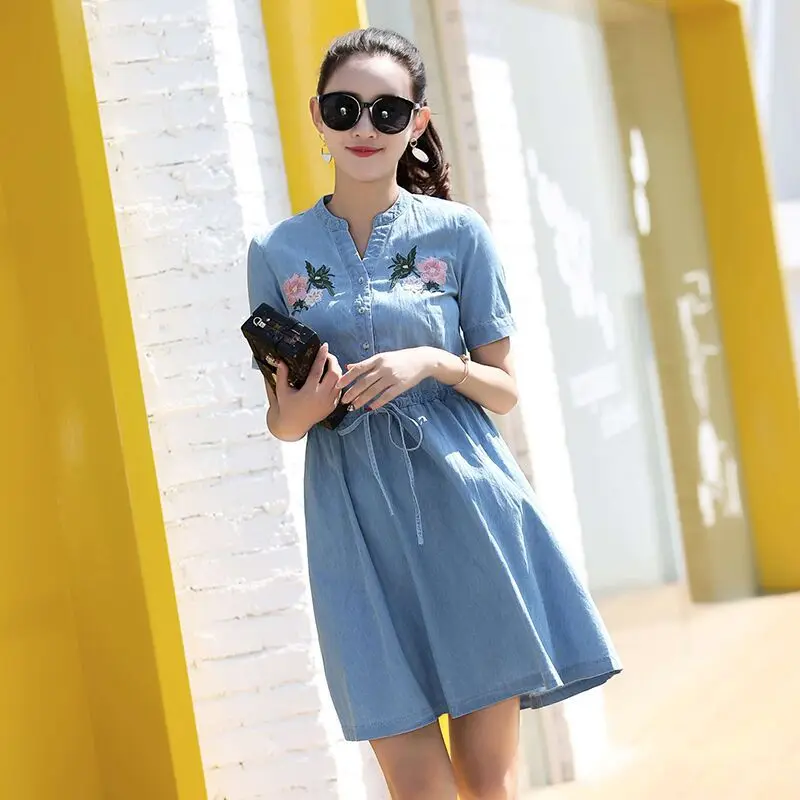 Джинсовый сарафан короткое джинсовое платье джинсовая одежда женская бандажная