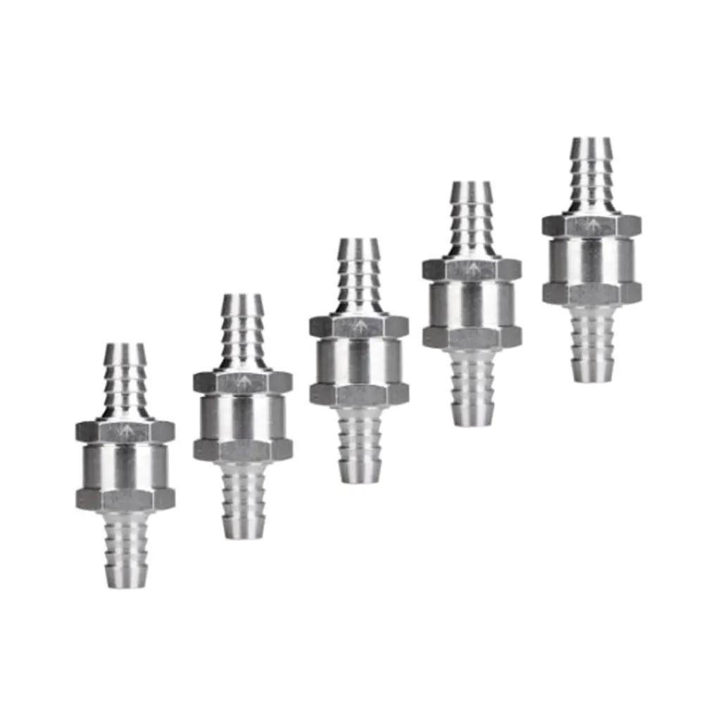 10mm Fuel Non-Return One Way Check Valve Petrol Diesel Oil Water Alum Alloy Professional grade non-return valve Silver | Автомобили и