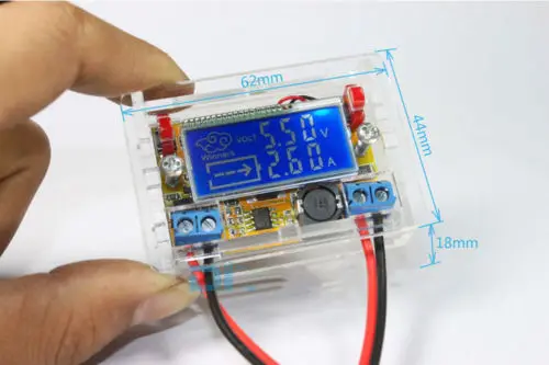 Регулируемый понижающий модуль электропитания с ЖК дисплеем отображением
