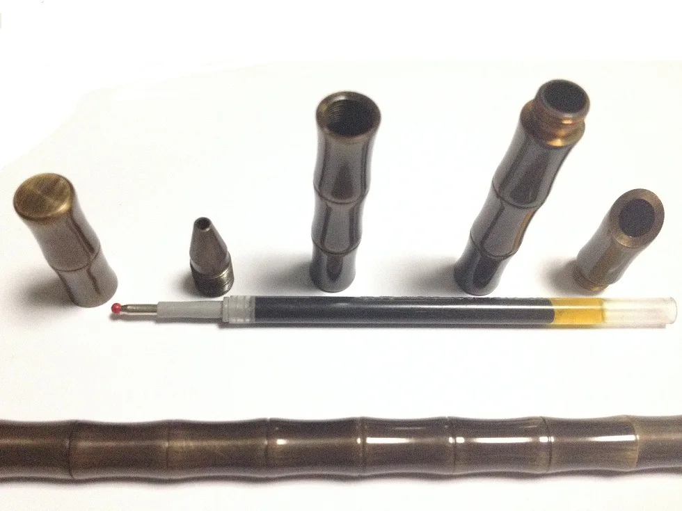 Ручка ручной работы из бронзы и латуни бамбуковый карандаш тактическая ручка для