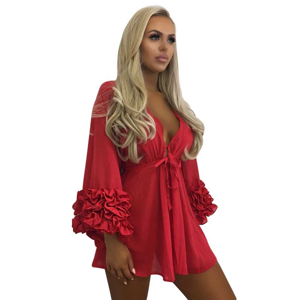 Женская сексуальная однотонная блузка на шнуровке летняя пляжная одежда