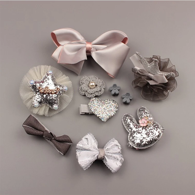 10 шт. новинка 2017 года безопасная Шпилька бант украшение для волос с кроличьей