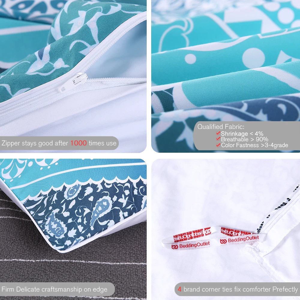 Постельные принадлежности выход роскошный Boho Постельное белье Queen Кристалл