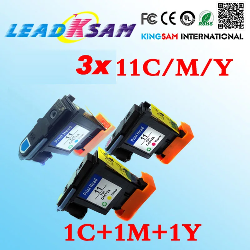 3 шт. 11 печатающая головка совместима с hp11 C4811A C4812A C4813A для Designjet 510 800 500