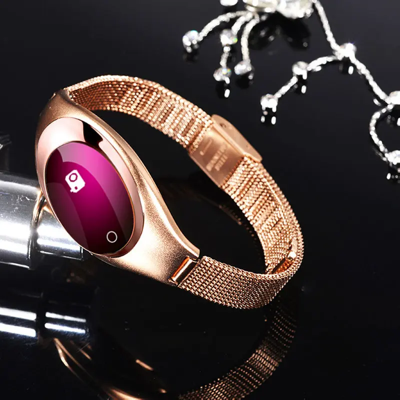 2017 Women Fashion Z18 Smart Watch Watches With Jewels Screen Intelligent Blood Pressure and Heart Rate Monitor Pedometer | Электроника