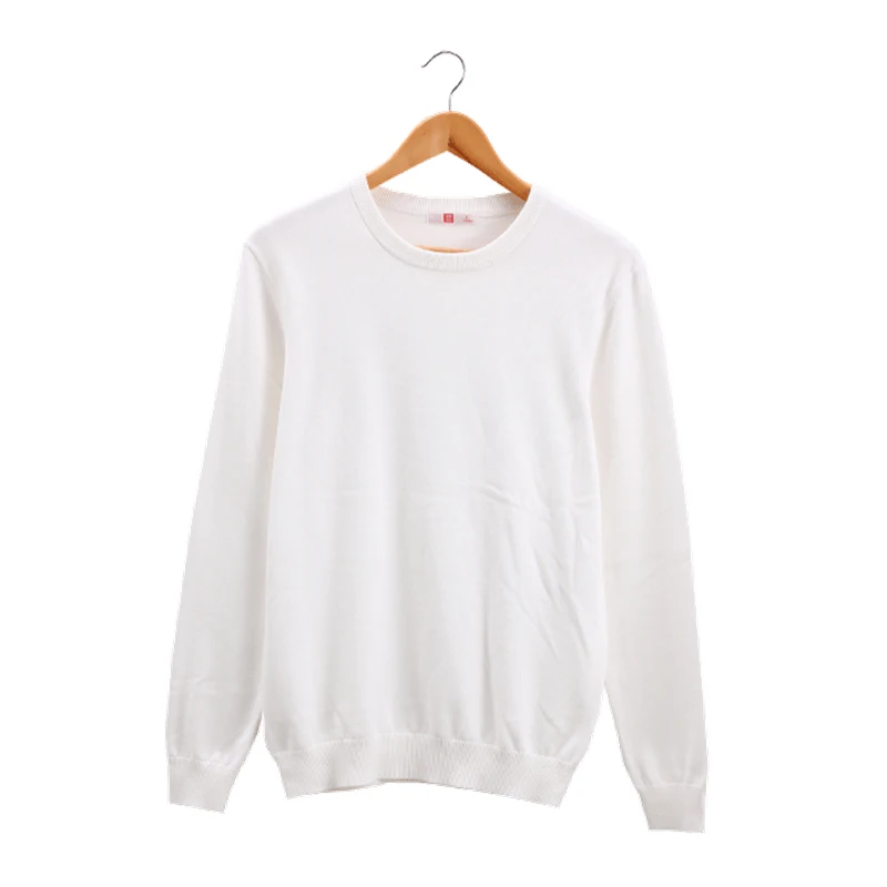 U6PI6833white02 Vomint, мужской Однотонный свитер, обычный, круглый вырез, Повседневный, длинный рукав, вязаный, мужской, осень, класс, дизайн, F6PI6637 - Цвет: U6PI6833white02