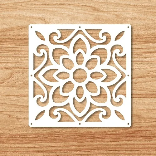 Vintage flower 12 шт. 29x29 см подвесные экраны перегородка для гостиной панели перегородки стены Искусство Diy Украшение дома белое дерево-пластик - Цвет: Vintage flower