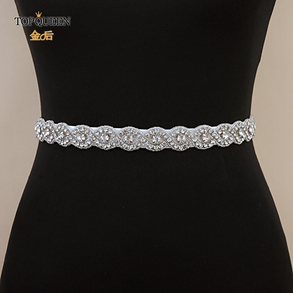 TOPQUEEN S28A,, женские вечерние пояса, стразы, пояс для невесты, аппликация, свадебный пояс, стразы, пояс для свадебного платья