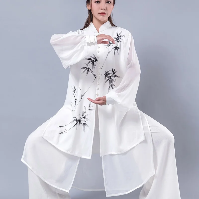 Одежда Tai Chi для мужчин традиционная китайская одежда с рисунком бамбуковых