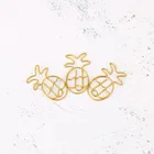 8 шт.компл. металлические зажимы для бумаги в форме ананаса, забавная Милая Закладка золотого цвета, канцелярские принадлежности для офисной обуви, декоративные зажимы для маркировки