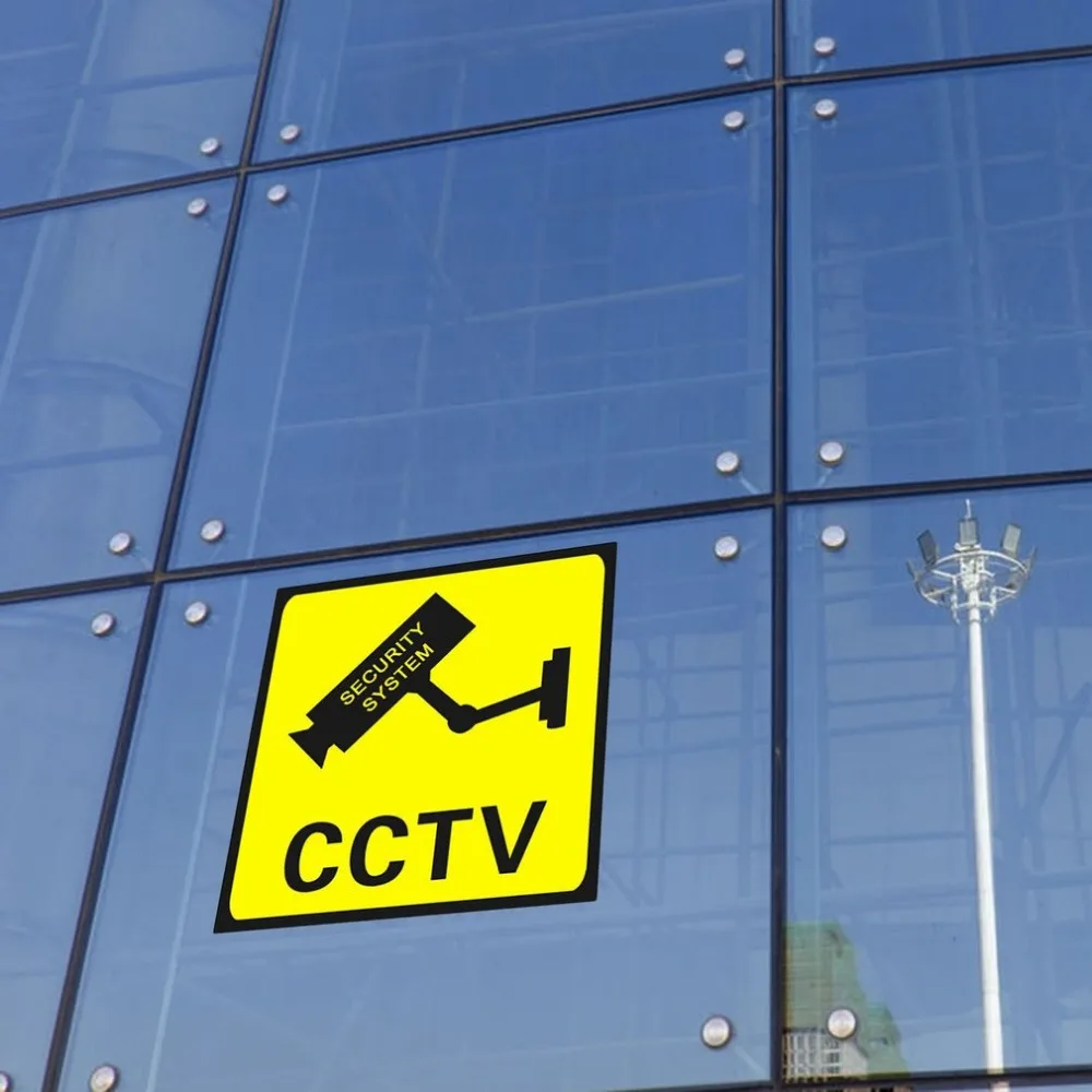 Квадратные CCTV камеры наблюдения безопасности 24 часа монитор предупреждающие