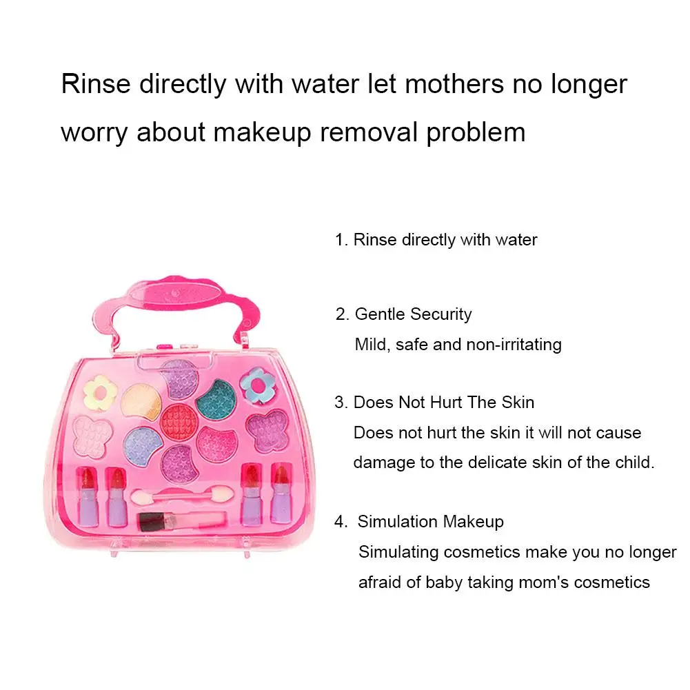 

Children's Cosmetics Princess Makeup Box Set Safe Non-Toxic Girl Makeup Kit