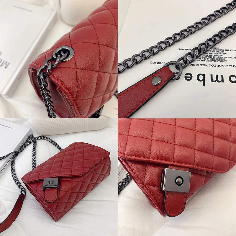 

Bags For Women 2019 New Women Handbag Solid Lattice Chain Bag Women's Bag Messenger Shoulder Bag Bolsa Feminina