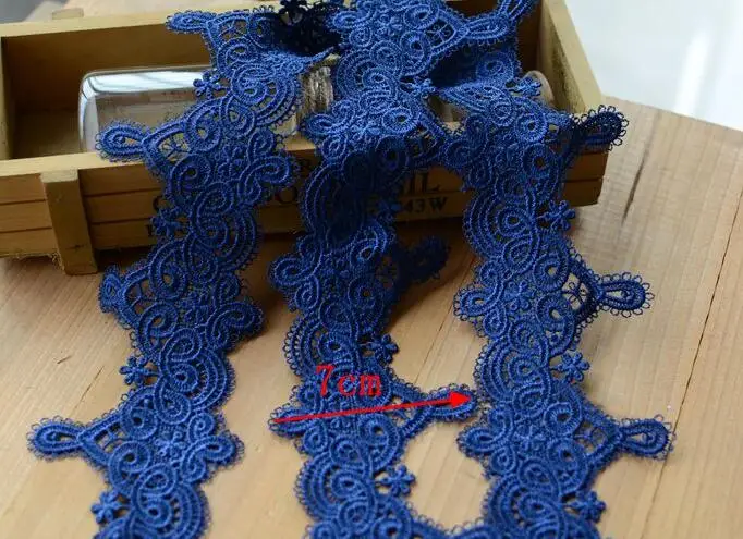 Лента кружевная с цветами ширина 7 см 2 м тканевая лента | Дом и сад