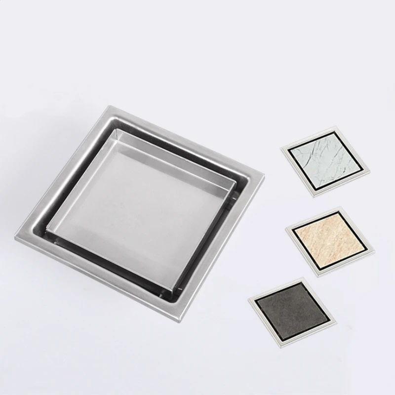 Квадратная напольная сливная решетка для ванной и душа | Обустройство дома