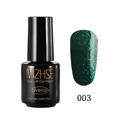 GreenZ003 MIZHSE 7 мл Цвета Блеск лак для ногтей Полупостоянный УФ эмаль Гибридный лак для ногтей гель для базового покрытия лак для ногтей - Цвет: GreenZ003