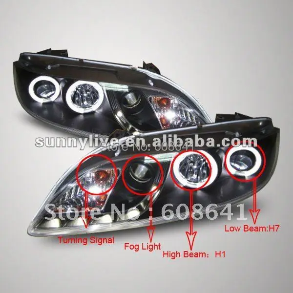 Для MAZDA 6 светодиодный налобный фонарь Ангельские глазки 2004 до 11 V2 Тип|angel eyes|for mazda