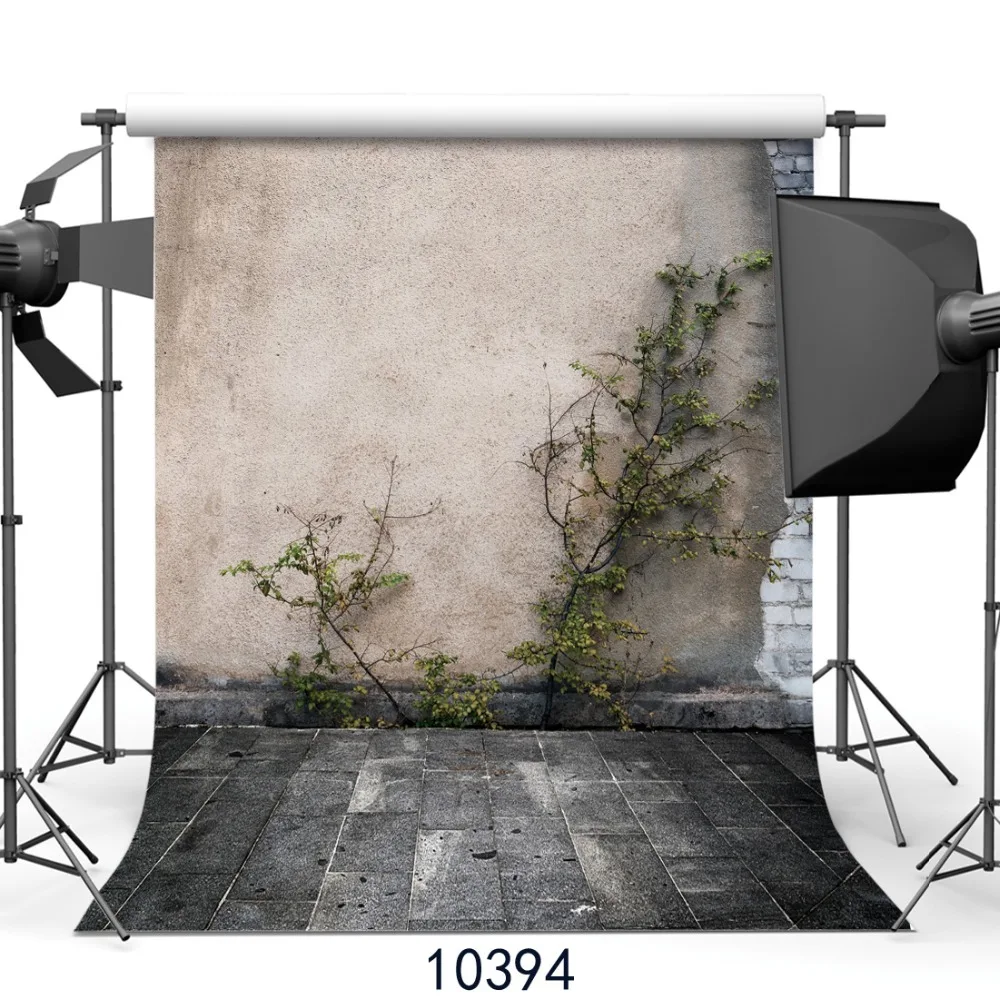 

Wall Plant Stone Floor Photographic Background For Portrait Baby Shower New Born Vinyl Customized Backdrops Photo Booth Studio
