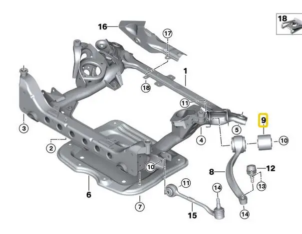 Втулка переднего рычага управления для BMW E90 X1 E84 325xi 328xi 335xi 31120410791 2004 2015 1 шт.|Деталь