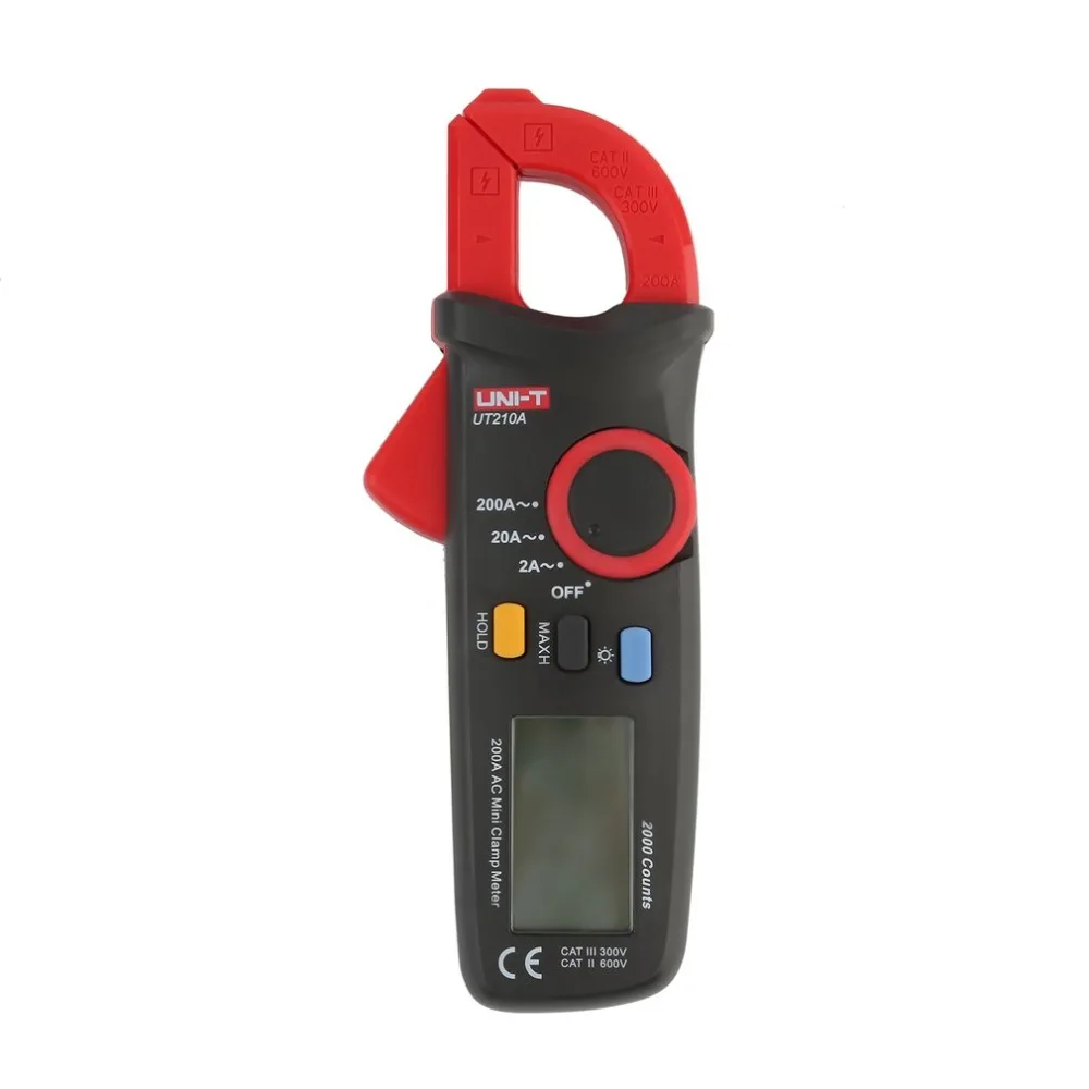 UNI T 210A Мини цифровой ClampMeters переменного тока Напряжение True RMS Авто Диапазон метр VFC