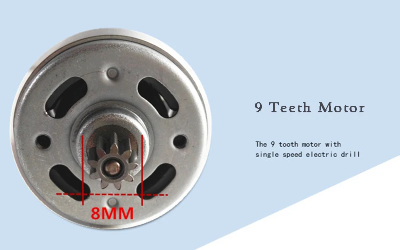 12 зубьев 9 зубьев 550 DC мотор 10.8V12V14.4V16.8V18V21V для электрического молотка дрель шуруповерт, DIY и т. Д., высокое качество