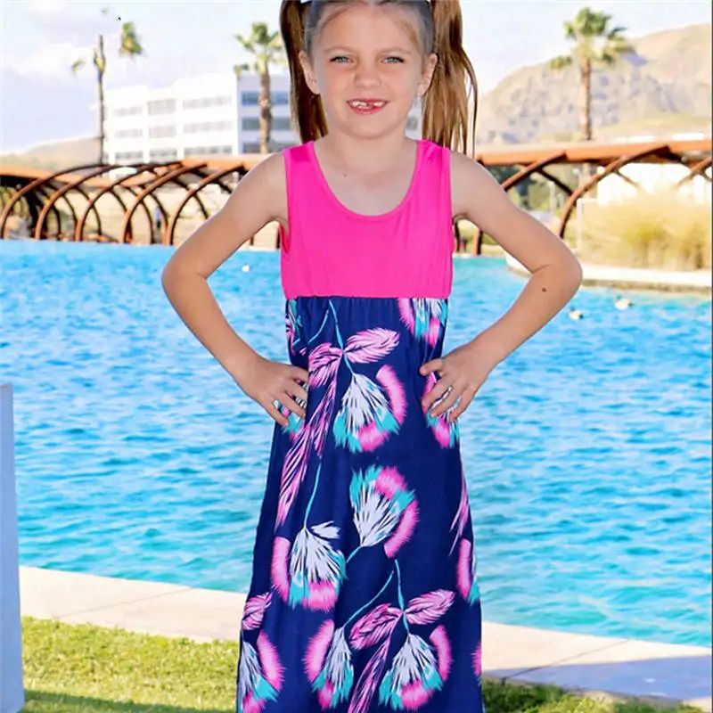 Mother Daughter Dresses 2019 Patchwork Floral Long Dress Mommy and me clothes Vestido mae e filha Family matching C0360 | Мать и ребенок