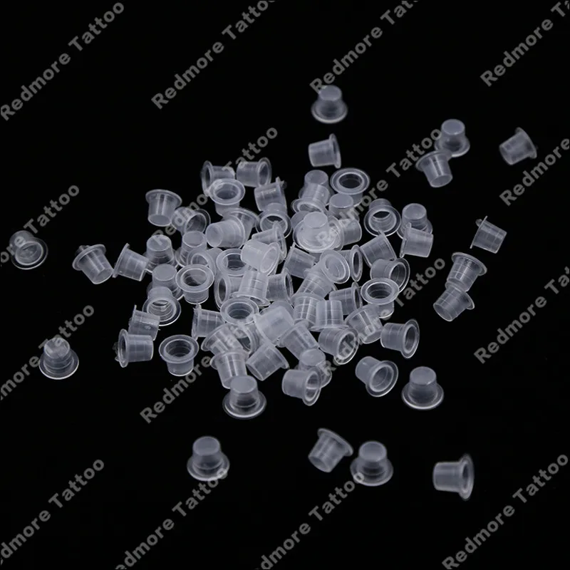 1000 шт белые устойчивые чашки чернил татуировки маленького размера прозрачные