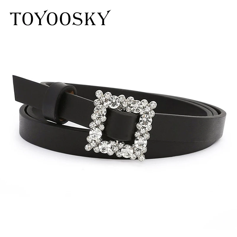 Роскошные женские ремни TOYOOSKY из искусственной кожи с жемчужной пряжкой со