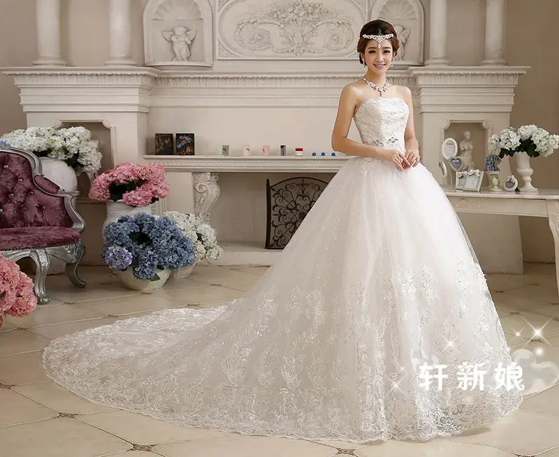 Новинка 2017 платье размера плюс для беременных свадебное с длинным шлейфом без