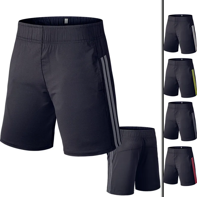 Новинка спортивные мужские шорты для бега быстросохнущие в полоску дышащие