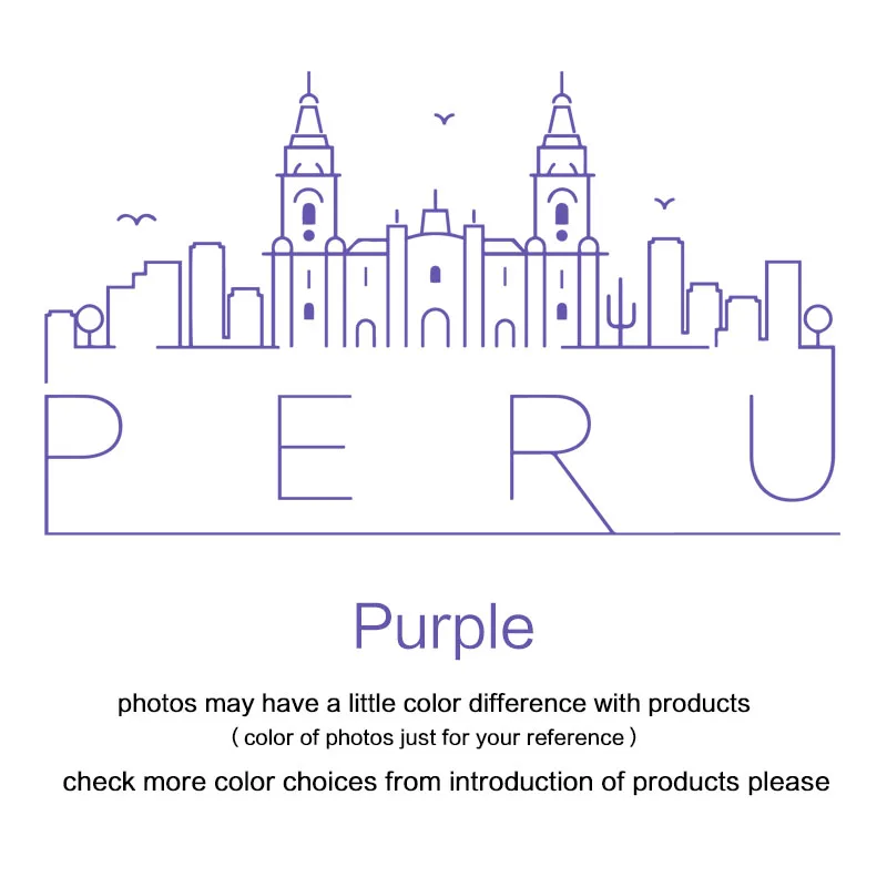 purple Перуанская Настенная Наклейка виниловая настенная декорация красивые настенные украшения Водонепроницаемая наклейка для спальни - Цвет: purple