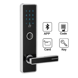 ZAG618-Y Безопасность электронный дверной замок, приложение wifi Bluetooth Смарт сенсорный экран кодовый замок, цифровой код клавиатуры Засов для квартиры - Цвет: ZAG618-Y