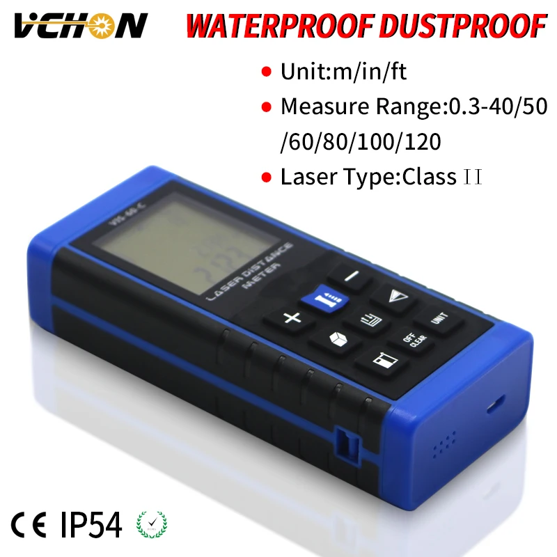 Цифровой лазерный дальномер измерить расстояние/область/уровень громкости