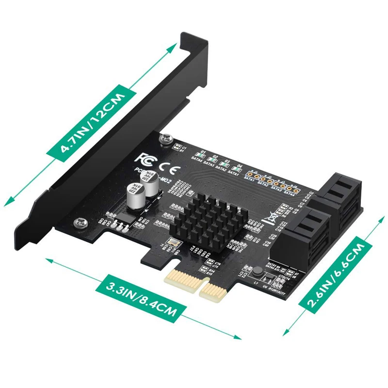 4 порта SATA III 6 Гбит/с PCI Express raid контроллер карта e к адаптер/конвертер с радиатором