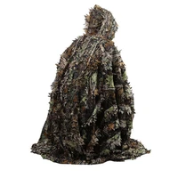 3d woodland ghillie suit outdoor cs games paintball camouflage cloak tactical hunting clothes shirt pants