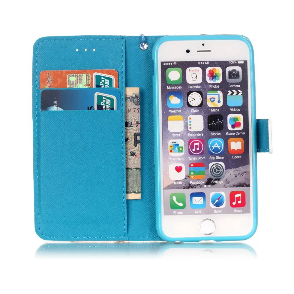 Чехол-книжка с 3D рисунком чехол-книжка для телефона iPhone 6 plus силиконовый