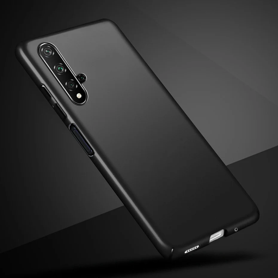 Black Чехол для Huawei Honor 20 Pro, чехол для Honor 20, жесткая матовая задняя крышка для телефона Huawei Honor 20 Pro Honor20 Pro 20Pro YAL-L21 YAL-L4 - Цвет: Black
