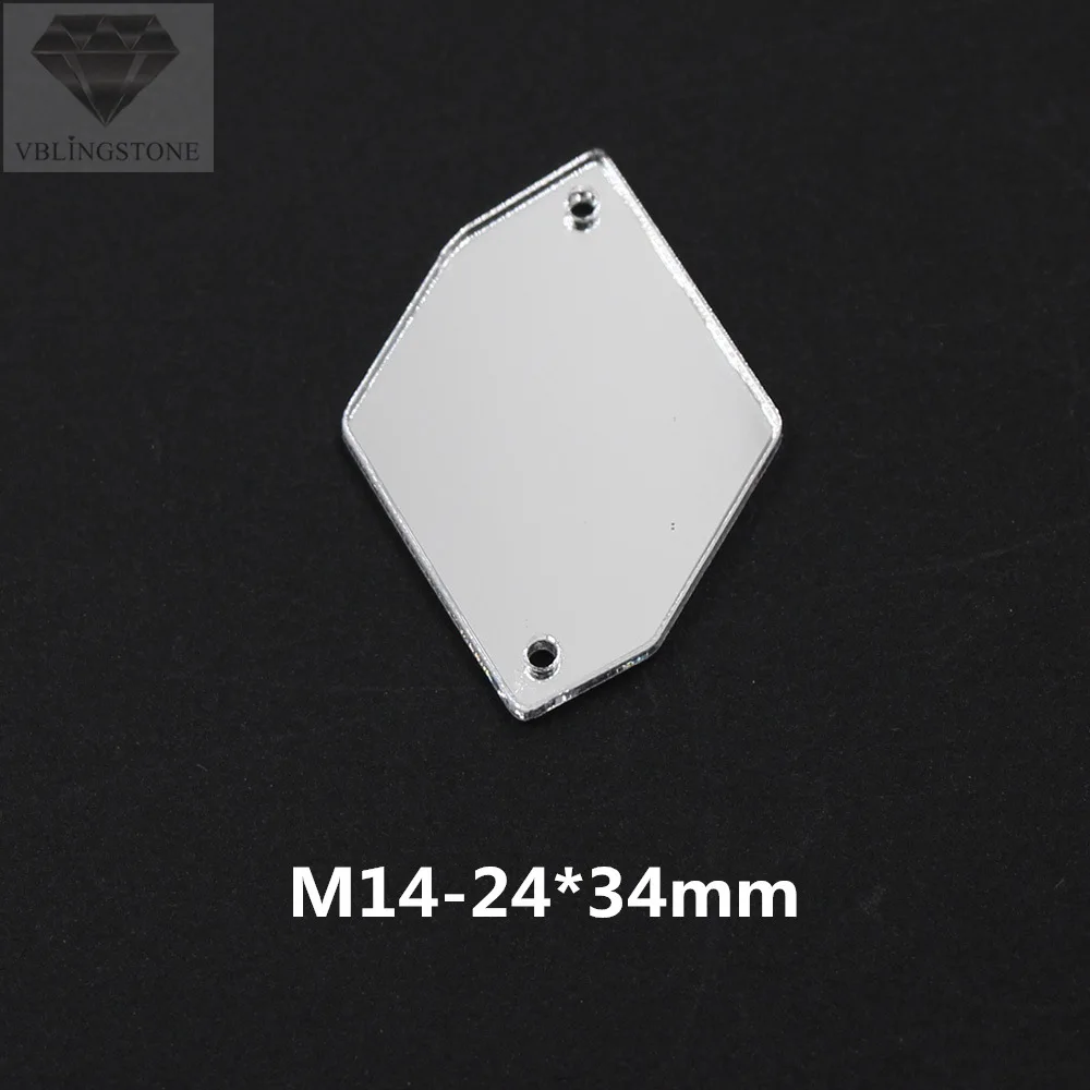 M14 20-50 шт. Необычные прозрачные зеркальные Пришивные Акриловые Блестящие стразы 30 форм с плоской задней частью пришивные камни для платьев, аксессуары для одежды - Цвет: M14