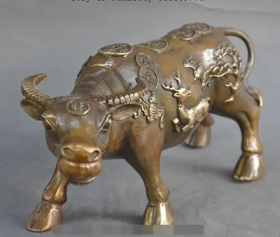 S01231 10 &quotКитайский фэн шуй Классическая бронзовая фигурка для привлечения